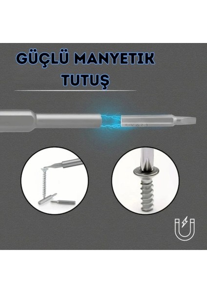 25 Parça 24 Farklı Uçlu Mıknatıslı 25 In 1 Tornavida Seti (5148) fırsatları