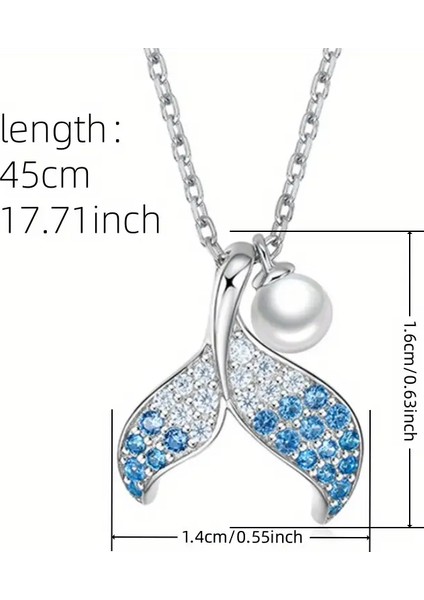 Dolphin Balık Kuyruğu Parlak Taşlı 925 Ayar Gümüş Zincir Kadın Kolye fırsatları