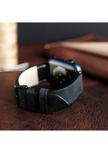 Apple Watch Elit Seri 44-45-46-49(Ultra) Uyumlu Deri Kordon