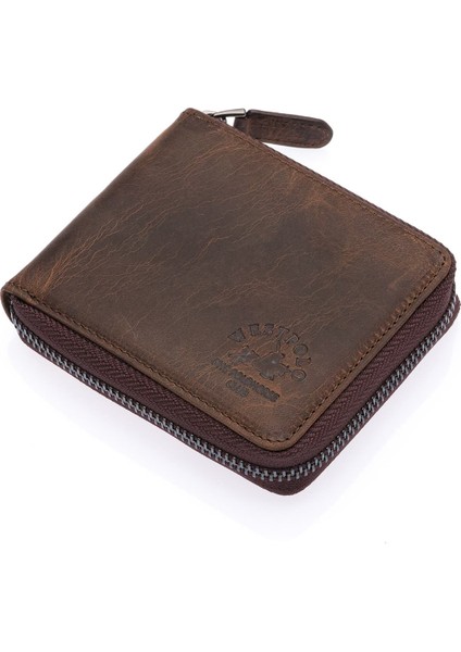 Unisex Kağıt Para ve Bol Kart Bölmeli Hakiki Eskitme Deri Cüzdan Kartlık - G6 Kahverengi fiyatları