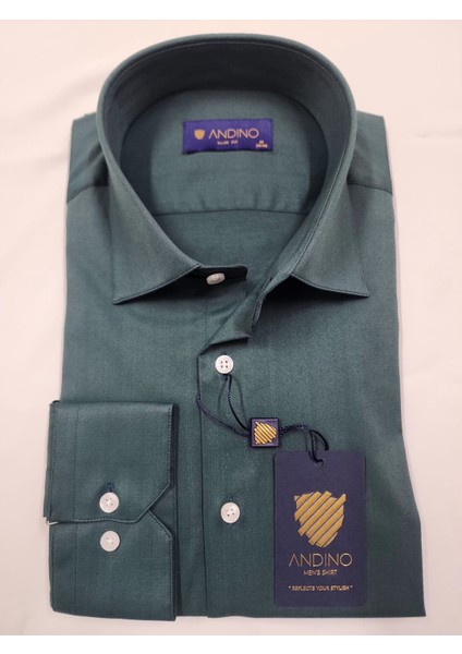 Slimfit Haki Erkek Gömlek Likralı Dar Kesim Yapısıyla AS052012-13 fiyatları