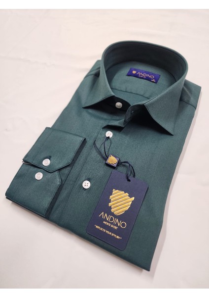 Slimfit Haki Erkek Gömlek Likralı Dar Kesim Yapısıyla AS052012-13 modelleri