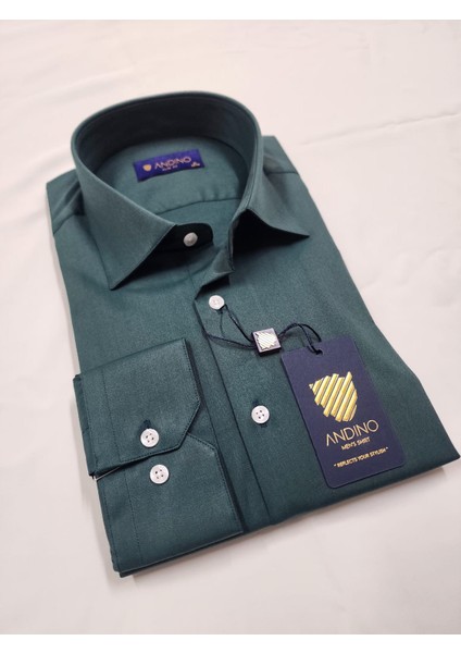 Slimfit Haki Erkek Gömlek Likralı Dar Kesim Yapısıyla AS052012-13 fırsatları