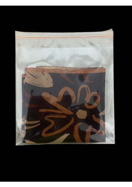 100 Adet 30X35 cm Bantlı Yapışkanlı Şeffaf Opp Jelatin Poşet Torba, Şeffaf Poşet ( 30X30+5 )