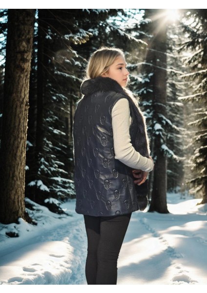 Kadın Kolsuz Fermuarlı Yelek - Lacivert fiyatları