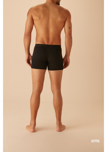 5'li Erkek Spor Boxer - Fitness Boxer - Rikralı Erkek Boxer-Toparlayıcı Erkek Boxer Siyah Boxer 5'li