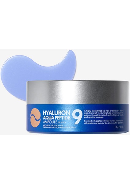 Medıpeel Hyaluron Aqua Peptide 9 Ampoule Eye Patch 60 Adet Peptitli Nemlendirici Hidrojel Göz Bandı