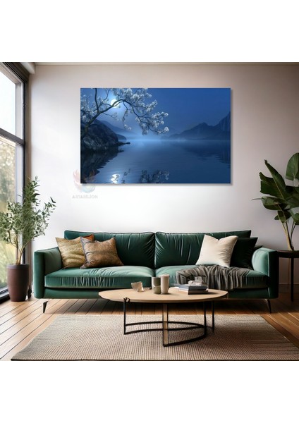Kanvas Yatay Duvar Tablosu Kanvas Gece Doga Manzarasi Ev Ofis Salon Modern Duvar Tablosu fiyatları
