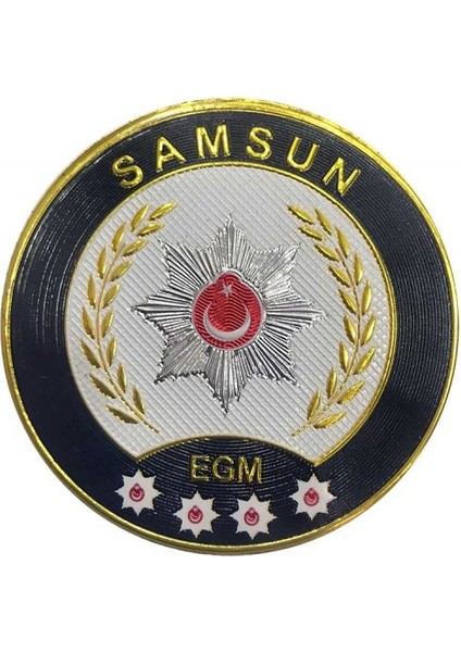 Samsun Polis Kol Arması 3D Plastik Tpu, Yeni Tip, Cırtlı, Standart Ölçü, 1.sınıf Kalite