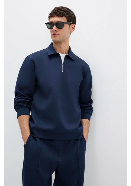 Erkek Yarı Fermuarlı Lacivert Sweatshirt 0S10382-80872 fiyatları