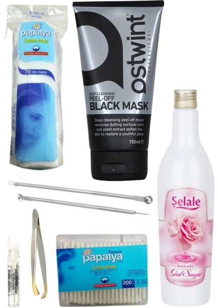 Soyulabilir Siyah Maske 150 ml ve Cilt Bakım Seti 6 Parça