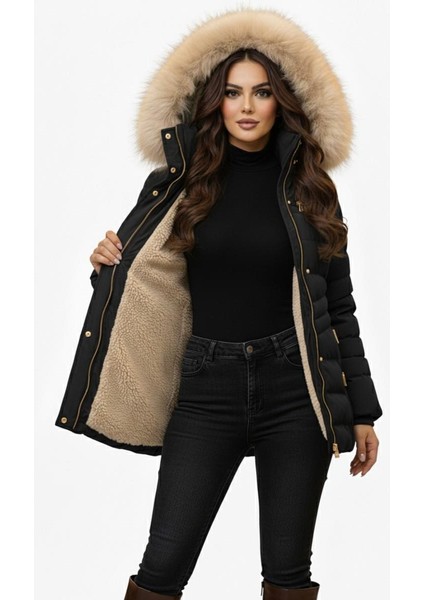 Kadın Spor Kapüşonlu Içi Peluş Mont M5306 BGL-ST04891 modelleri