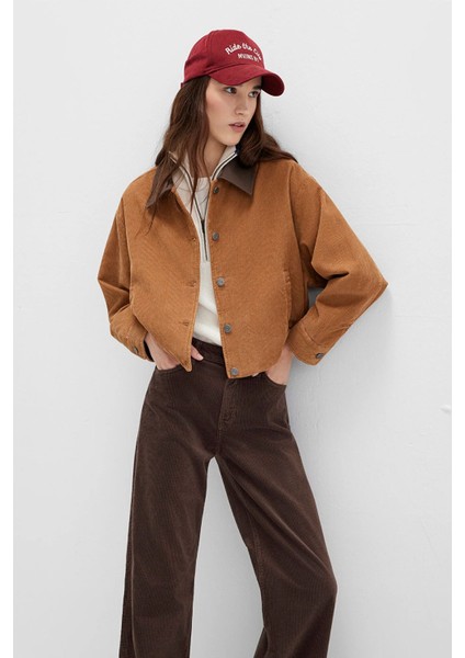 Kahverengi Kısa Kadife Ceket 1110842-70381