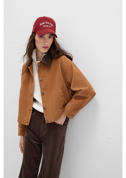 Kahverengi Kısa Kadife Ceket 1110842-70381 fiyatları