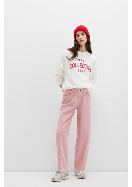 Mavi Kadın Pembe Kadife Pantolon 1011174-70971