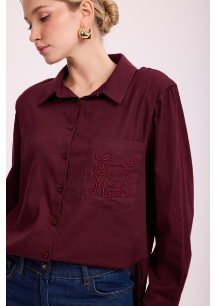 4890 MSSM Nakışlı Gömlek modelleri