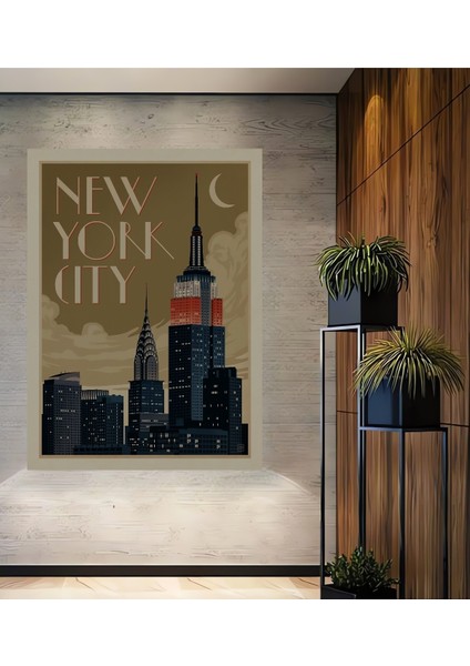 New York City Dekoratif Ahşap Mdf Ev/işyeri Duvar Tablo Dikdörtgen Ev/işyeri Duvar Tablo