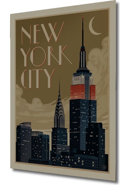 New York City Dekoratif Ahşap Mdf Ev/işyeri Duvar Tablo Dikdörtgen Ev/işyeri Duvar Tablo fiyatları