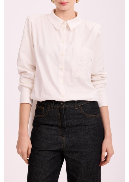 4890 MSSM Nakışlı Gömlek modelleri