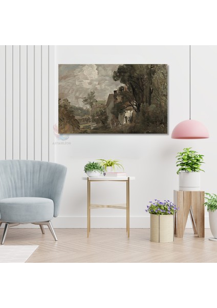 Kanvas Yatay Duvar Tablosu Kanvas Vintage Doga Manzarasi7 Ev Ofis Salon Modern Duvar Tablosu modelleri