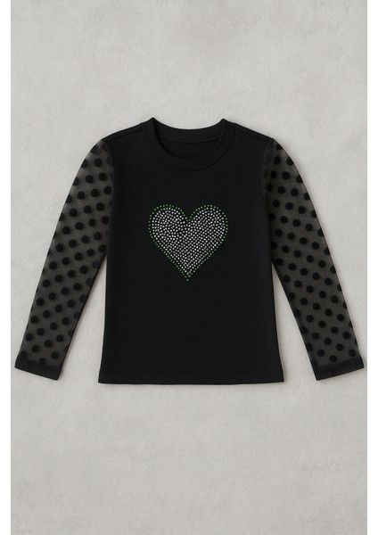 Kız Çocuk Kolları Puantiyeli Sweat fiyatları