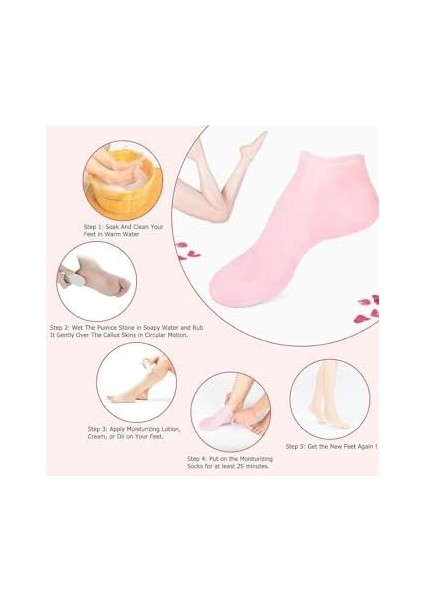 Silikon Ayak Bakım Çorabı Nemlendirici Jel Çorap Çatlak Önleyici Ölü Deri Atıcı Çorap Ayak Bakımı