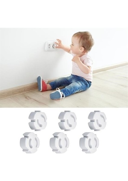® Bebek Çocuk Priz Koruma Kapağı (6 Adet) Çocuk Güvenliği, Priz Muhafazası, Priz Kapatıcı fiyatları