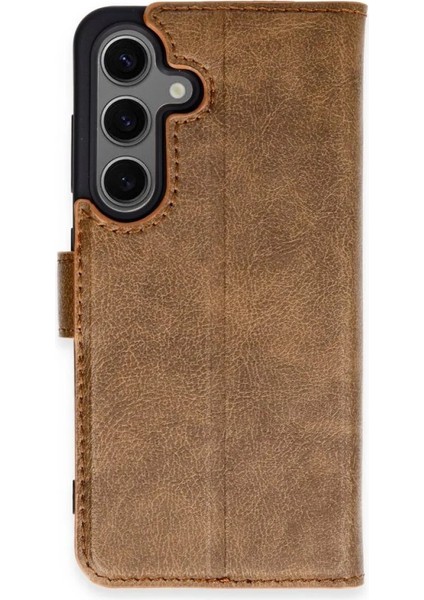 CPT16 Samsung Galaxy S24 Plus Kılıf Trend S Plus Kapaklı Kılıf - Taba