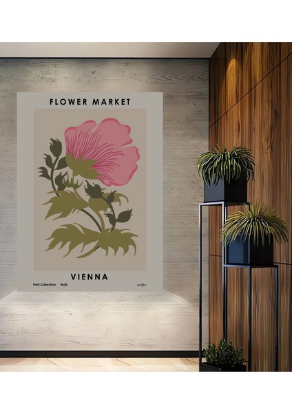 Viyana Çiçek Pazarı Dekoratif Ahşap Mdf Ev/işyeri Duvar Tablo Dikdörtgen Ev/işyeri Duvar Tablo