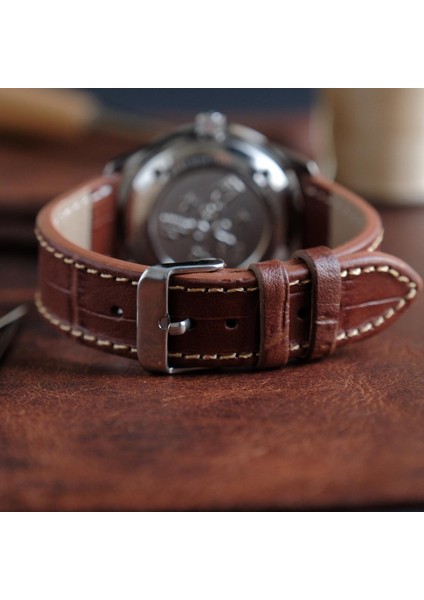 Croco Düz Model Deri Kordon