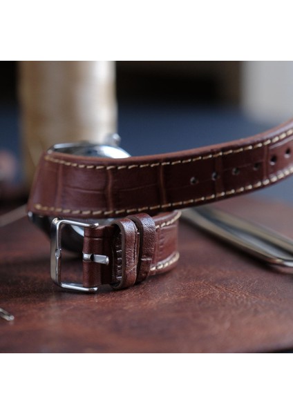 Croco Düz Model Deri Kordon