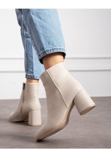 Kadın Bilekte Blok Topuklu Yan Fermuarlı Günlük Bot fiyatları