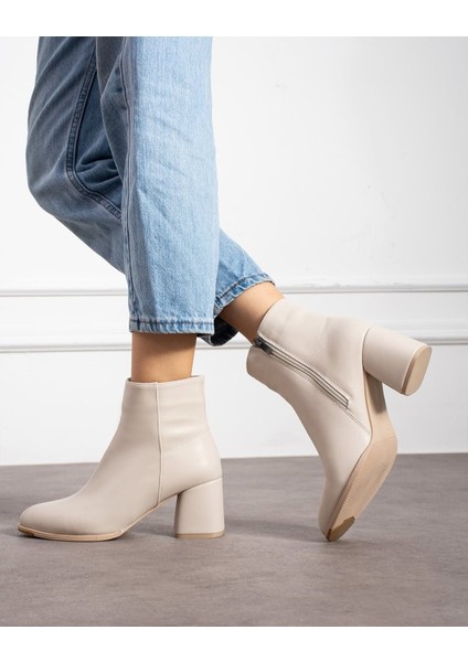 Kadın Bilekte Blok Topuklu Yan Fermuarlı Günlük Bot fırsatları