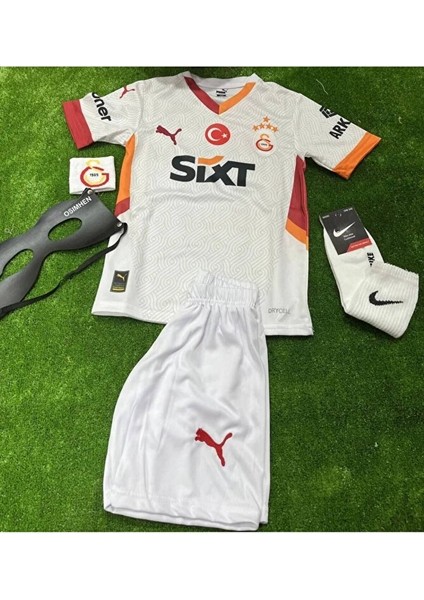 Galatâsarây./ #45/o.'s'i'm'h'e'n / 2024/25 Deplasman Beyaz Yeni Sezon Çocuk Forması 5'li Set 5-Yldzl fırsatları