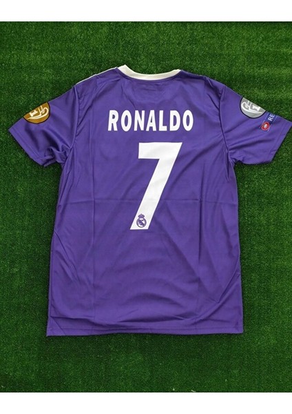 Real Madrid Cardiff 2017 Şampiyonlar Ligi Finali Cristiano Ronaldo 7 Nostalji Kıs Kol Forması
