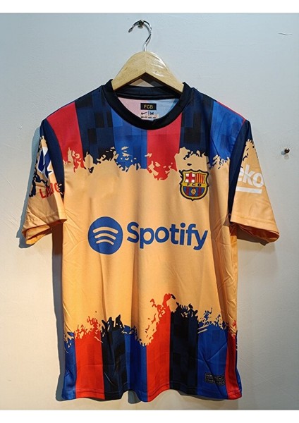Barcelona Lewandowski 9 Özel Tasarım Sarı Çok Renk Yetişkin Futbol Forma fiyatları