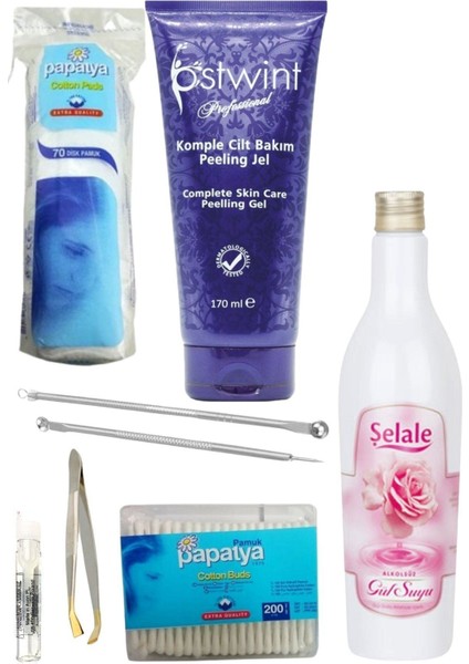 Komple Cilt Bakım Peeling Jel 170 ml + Cilt Bakım Seti 6 Parça