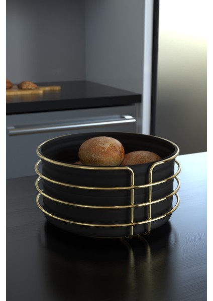 Metal Ekmeklik Sepeti Yuvarlak