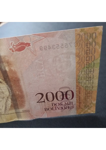 3996368F6C9F564DA2 Venezuela 2000BOLIVAR Çil Eski Yabancı Kağıt Para fiyatları