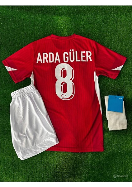 Türkiye Milli Takım Iç Saha Kırmızı Arda Güler Çocuk Forması 4 Lü Set