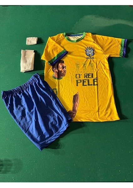 Brezilya Pele Futbol Çocuk Forması 4'lü Set