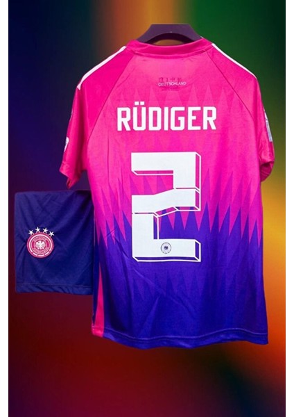 Almanya Milli Takım Deplasman Rüdiger Çocuk Forması 4 Lü Set