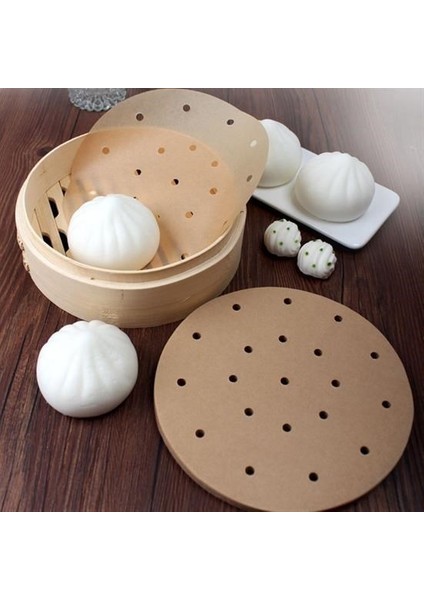 ® 50 Adet Air Fryer Pişirme Kağıdı Tek Kullanımlık Gıda Pişirme Kağıdı Delikli Yuvarlak Model fırsatları