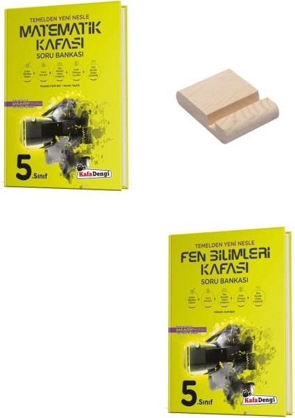 Kafa Dengi 5. Sınıf Matematik ve Fen Bilimleri Kafası Soru Bankası + Telefon Standı