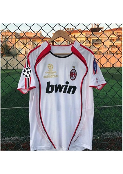 Mılan 2006/07 Şampiyonlar Ligi Beyaz Kısa Kol # Seedorf # Yetişkin Forması fiyatları