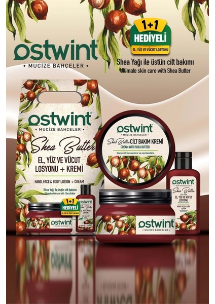 Shea Butter Cilt Bakım Kremi ve El Yüz Vücut Losoyonu Set