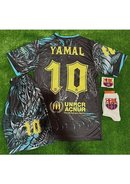 Barcelona 2026 L.yamal 10 Dragon Baskılı Yeni Sezon Çocuk Forması