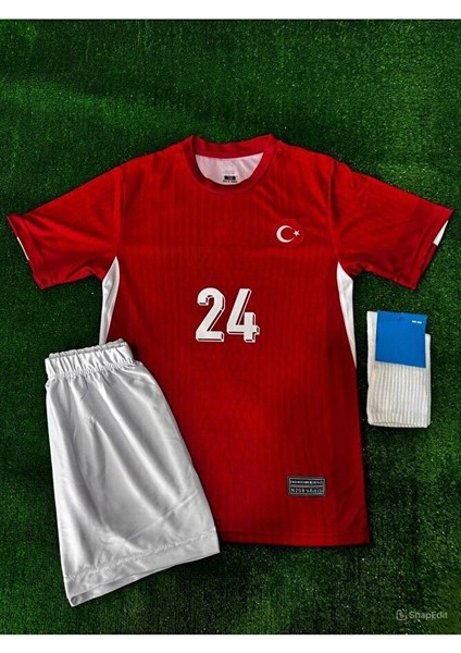 Semih Kılıçsoy Milli Takım Çocuk Forması Kırmızı 4l, Set Forma+Şort+Çorap+Bileklik fiyatları