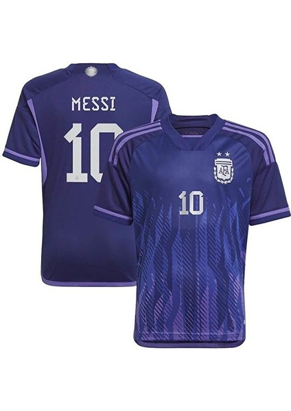 Arjantin 2022 Dünya Kupası Leo Messi Deplasman Forması