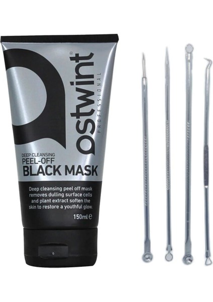 Soyulabilir Siyah Maske 150ML -Siyah Nokta Temizleyici 4'lü Komedon